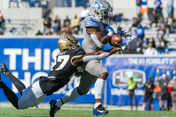 Richie Grant (27) knocks the ball loose versus the Memphis Tigers. Mandatory Credit: Justin Ford-USA TODAY Sports