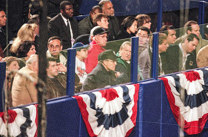 Among the NYC superfans: then-mayor Rudy Giuliani.