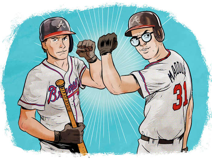 Hall of Fame pitchers Glavine and Maddux, who combined to hit six home runs in 45 seasons, famously bulked up in a 1999 Nike ad and remarked: “Chicks dig the long ball.”
