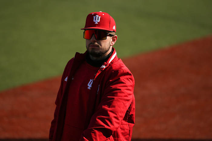 Indiana freshman Kip Fougerousse made an immediate impact last weekend in the series against Purdue, with two big RBI hits. (Photo courtesy of IU Athletics)