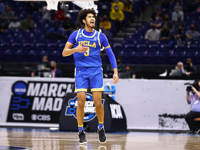 UCLA's Johnny Juzang during the Bruins' game vs. Michigan
