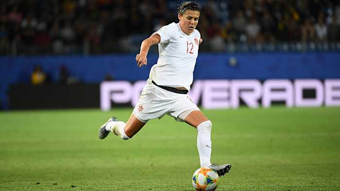 Christine Sinclair has the most goals in the history of international soccer