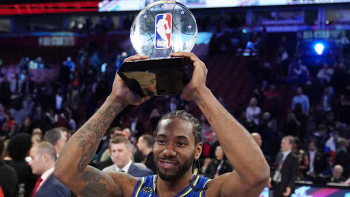 Kawhi Leonard was awarded the first-ever Kobe Bryant All-Star MVP Award.