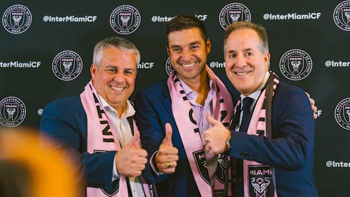 Paul McDonough with Diego Alonso and Jorge Mas