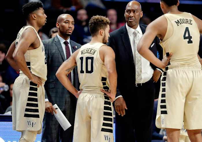 Jones (second from left) with Wake Forest.