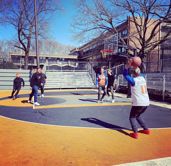 Daniel Jahn from Germany emulates Frank Ntilikina from deep.