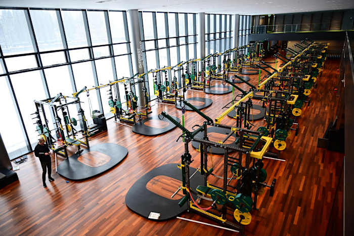 Schools like Oregon spend big bucks on training facilities for athletes, which are now sitting empty.