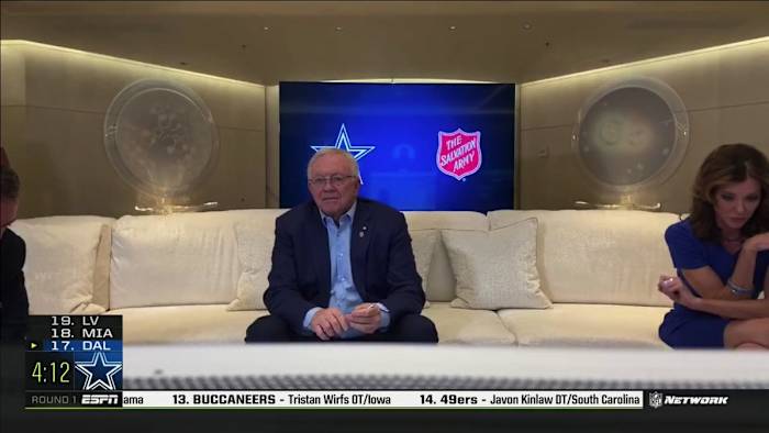 Jerry Jones aboard his $250 million yacht for the 2020 NFL draft