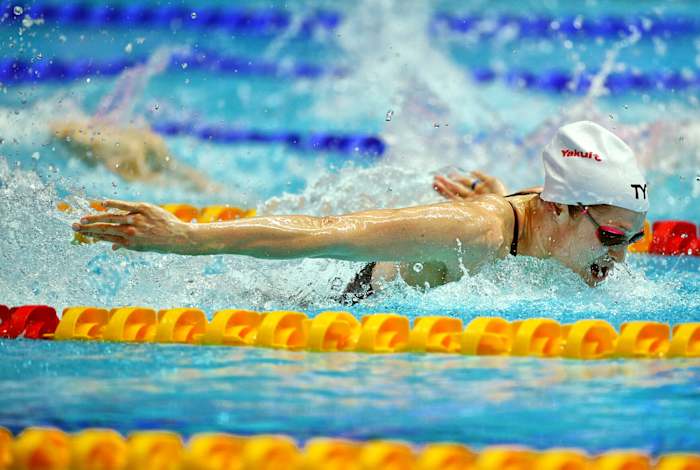 Dahlia at the 2019 World Championships in South Korea, where she won one gold (4x100 medley) and two silvers (4x100 mixed medley and 4x100 freestyle).