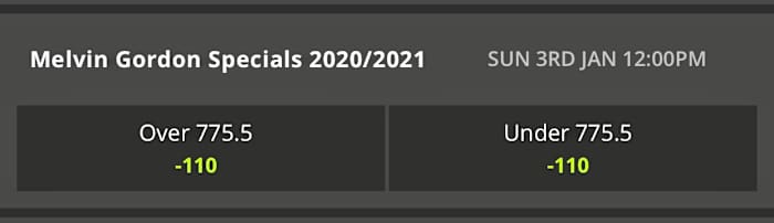 Odds courtesy of DraftKings Sportsbook