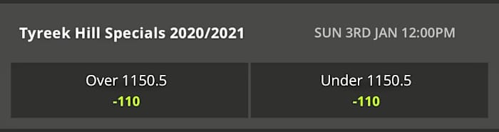 Odds courtesy of DraftKings Sportsbook