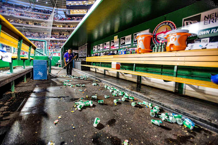 Expect heightened new hygiene standards at stadiums, even in the depths of a Major League dugout.