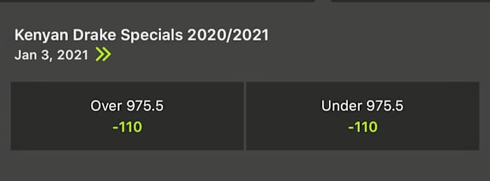 Odds courtesy of DraftKings Sportsbook