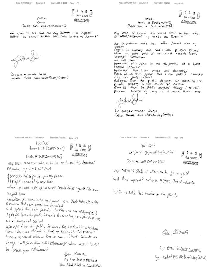 Sovereign citizen court filings by two members of Kabeer Gbaja-Biamila's ministry