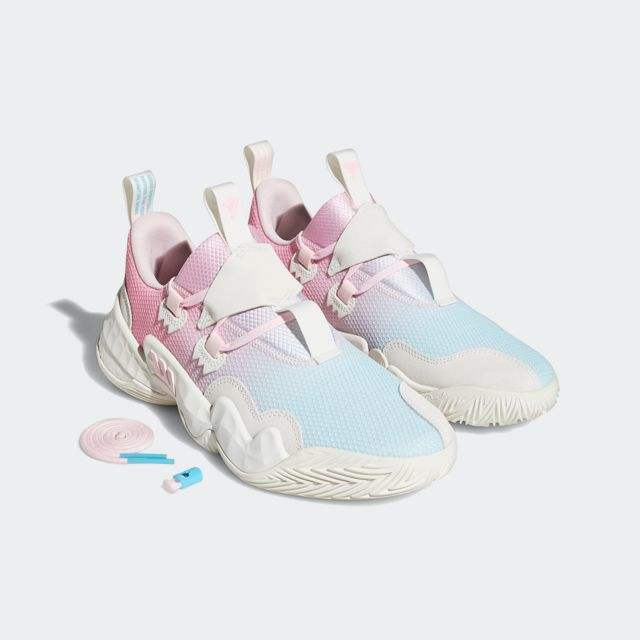 Image of the ICEE Cotton Candy colorway of the Adidas Trae Young 1