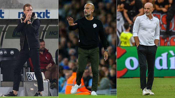 Julian Nagelsmann, Pep Guardiola and Stefano Pioli