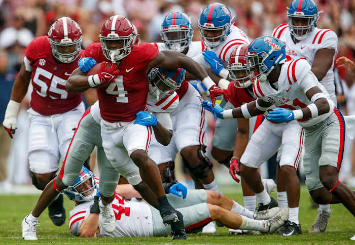 Brian Robinson, Jr. turned in a career performance against Ole Miss.