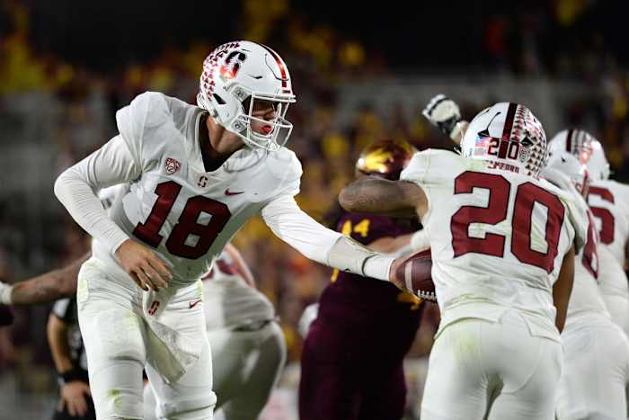 Stanford’s quarterback Tanner McKee