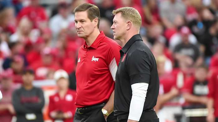 Trev Alberts and Scott Frost (1)