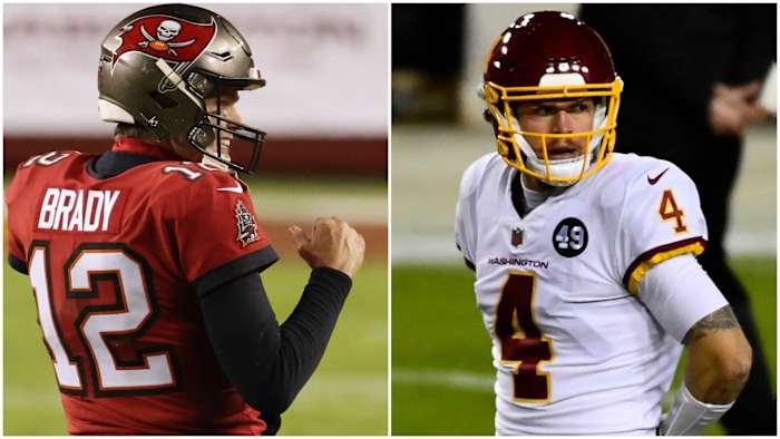 Tom Brady and Taylor Heinicke