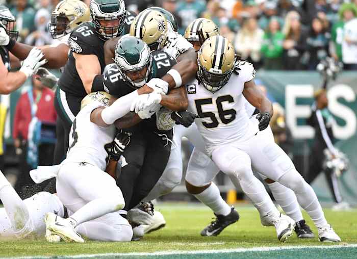 Philadelphia Eagles running back Miles Sanders (26)