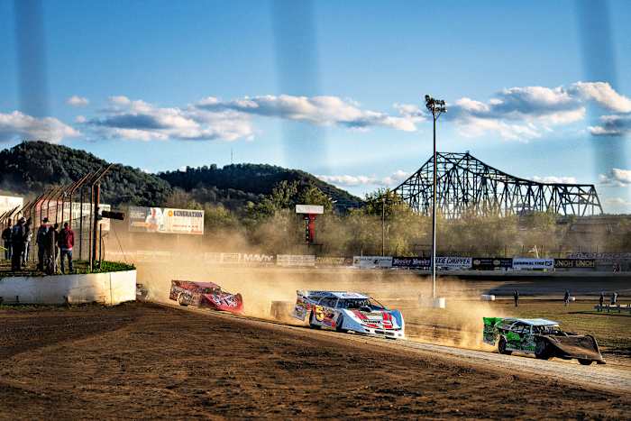 After wrapping up Rookie of the Year honors, Sprouse (in green-and-white car), finished a disappointing 19th in his classification in the biggest event of the year, at Portsmouth.