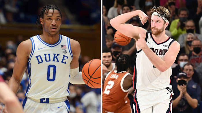 Duke's Wendell Moore and Gonzaga's Drew Time