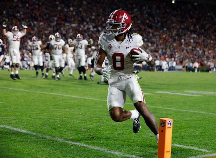 John Metchie Scores against Auburn
