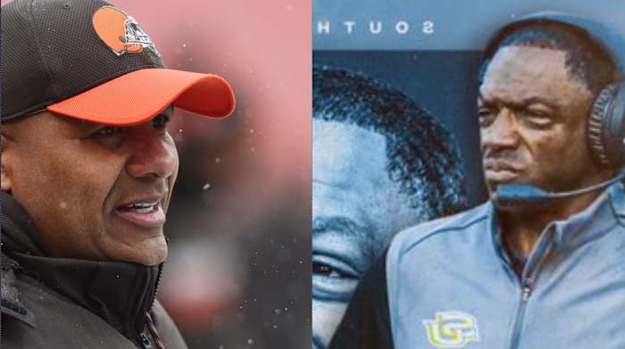 Hue Jackson and Eric Dooley