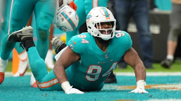 Christian Wilkins does the worm.