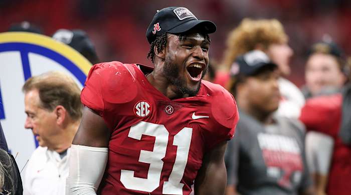 Will Anderson celebrating the SEC Championship win.