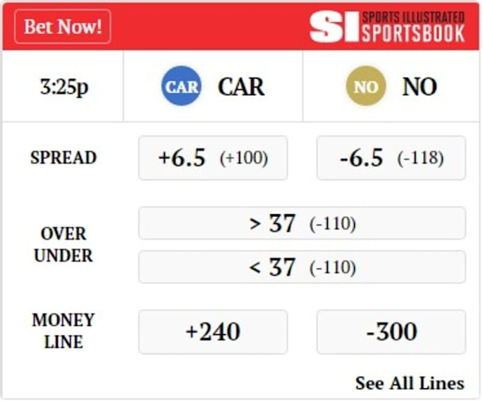 Saints-Panthers Betting Week 17