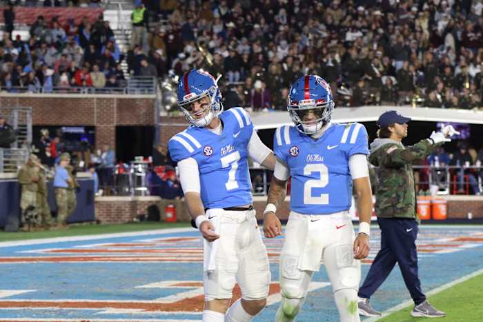 Matt Corral and Luke Altmyer 3