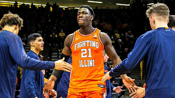 Illinois center Kofi Cockburn is introduced