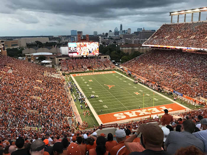 Texas hosts Louisiana Tech. Photo courtesy of Road to CFB, 2018.