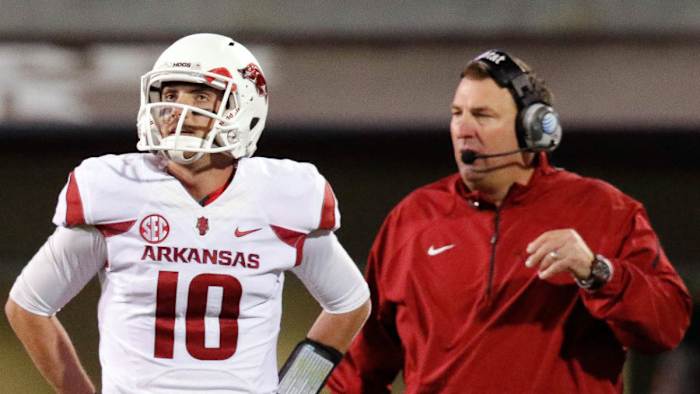 Brandon Allen-Bret Bielema-Miss State-2014