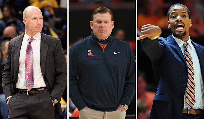 Seton Hall's Kevin Willard; Illinois's Brad Underwood; George Mason's Kim English
