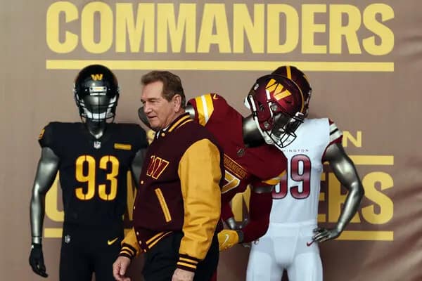 Joe Theismann with Washington Commanders gear