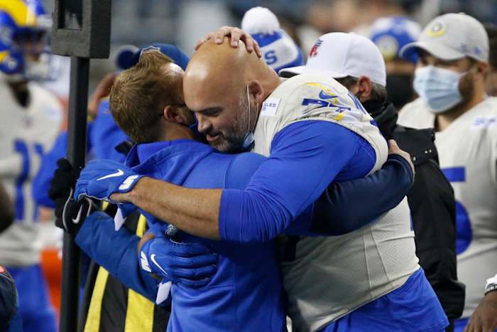 Whitworth and McVay, after the playoff win last season.