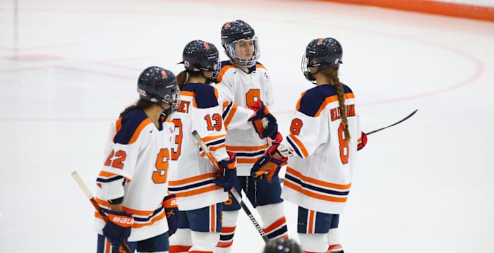 Moloughney, Calof and Bellefontaine for Syracuse University (Syracuse Athletics)