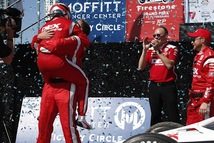 Scott McLaughlin and Ben Bretzman were a winning team within the winning team Sunday! Photo: IndyCar.