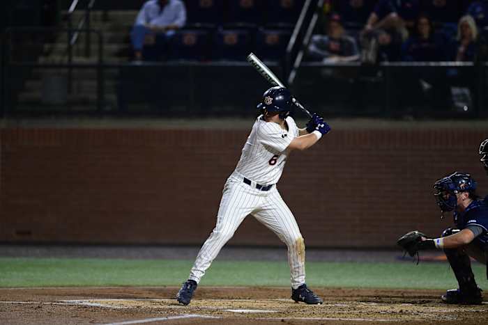 Auburn baseball's Ryan Dyal vs Rhode Island.