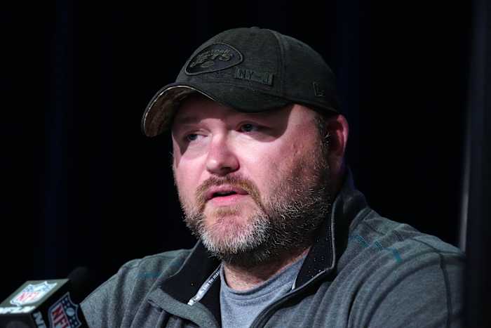 Jets GM Joe Douglas speaks at NFL Scouting Combine