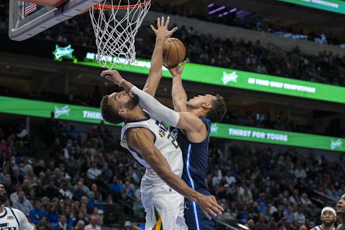 Rudy Gobert, Utah Jazz, Dwight Powell, Dallas Mavericks
