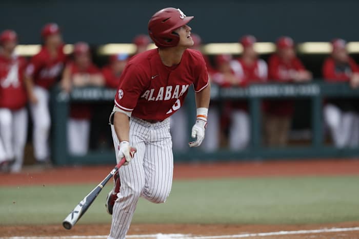 Alabama left fielder Owen Diodati