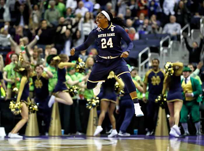 Arike Ogunbowale in NCAA 2018 Women’s Basketball Final Four UConn vs. Notre Dame
