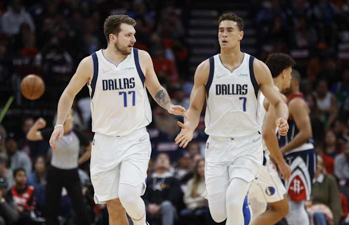 Dwight Powell, Luka Doncic, Dallas Mavericks