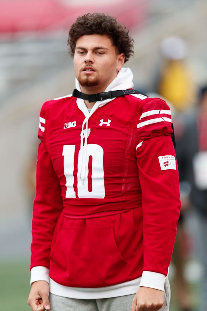 Wisconsin redshirt freshman quarterback Deacon Hill.