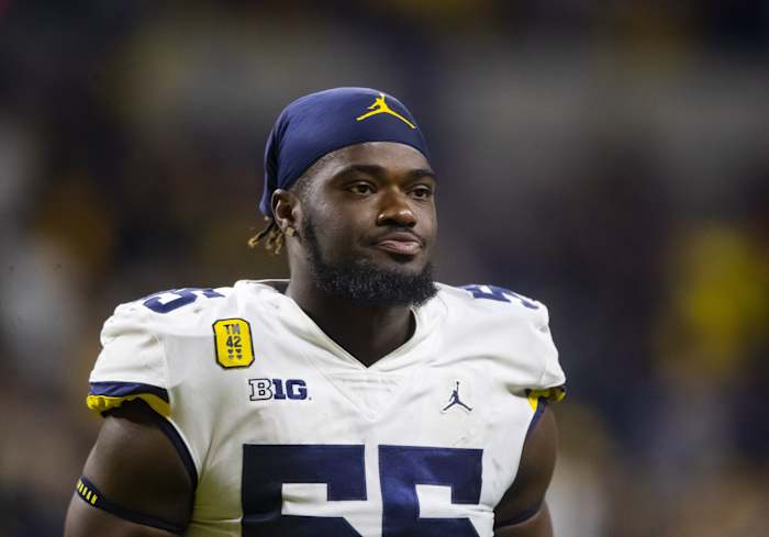 Michigan EDGE David Ojabo plays in Big Ten Championship Game