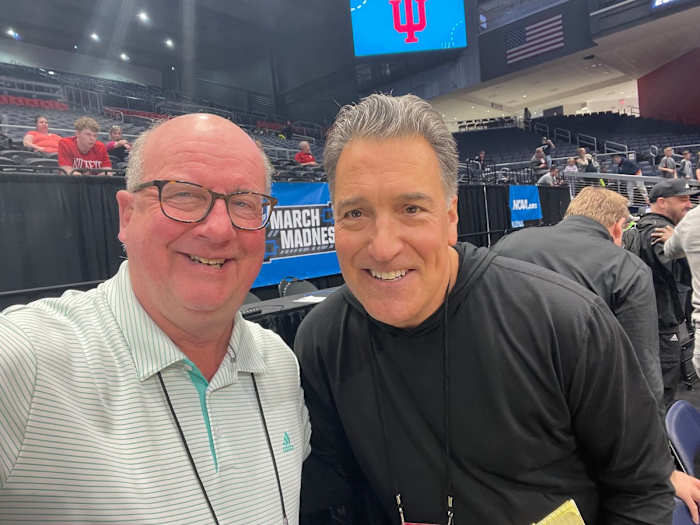 It was nice catching up with Steve Lavin Monday night. He's on the TV call tonight along with former San Antonio Spurs star Avery Johnson. Lavin is a really good guy. Every time I see him, he's always asking about Gene Keady and Bob Knight.